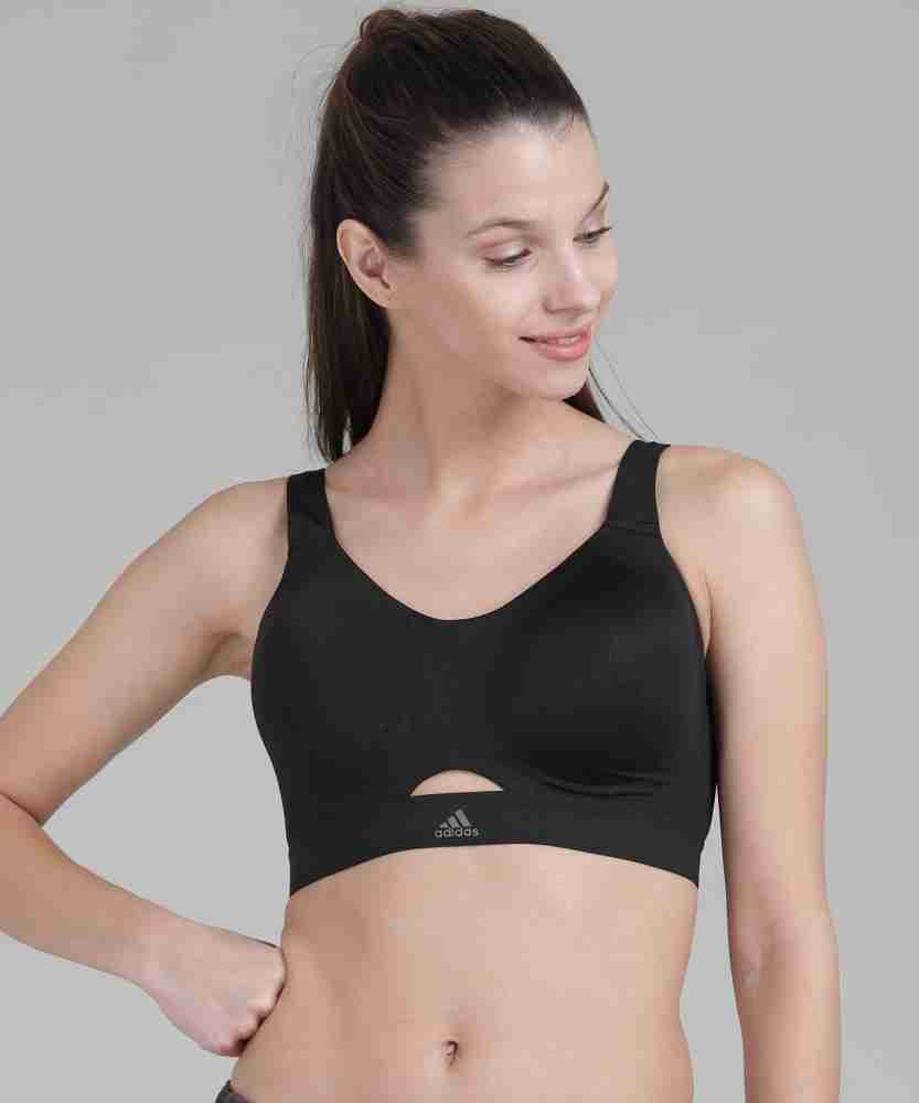 adidas Knit Sports Bra - Light Support - Black