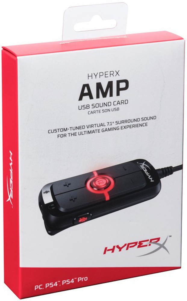 HyperX Amp USB Sound Card Virtual 7.1 Plug and Play Audio HX