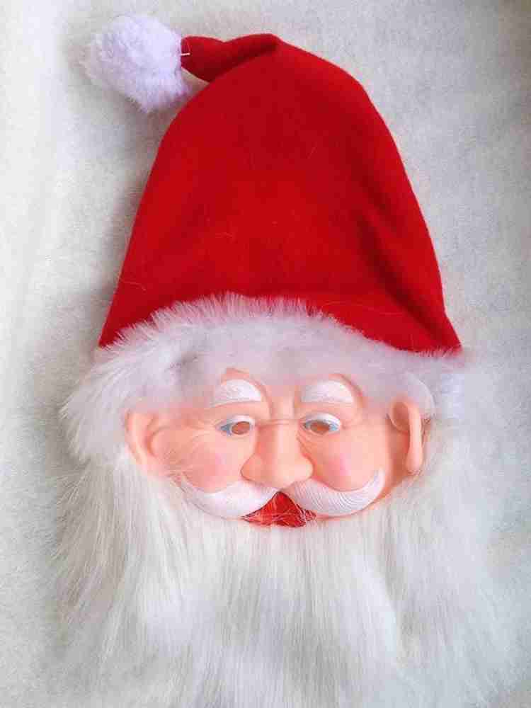 TASHKURST Santa Claus Mask Hat Christmas Party For Adult Santa Face Mask With Santa Cap For Men Women Adult Free Size Angel Figurine Pack of 1 Price in India Buy TASHKURST Santa