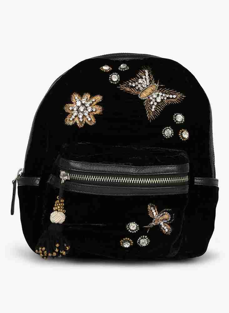 Black fancy backpack store