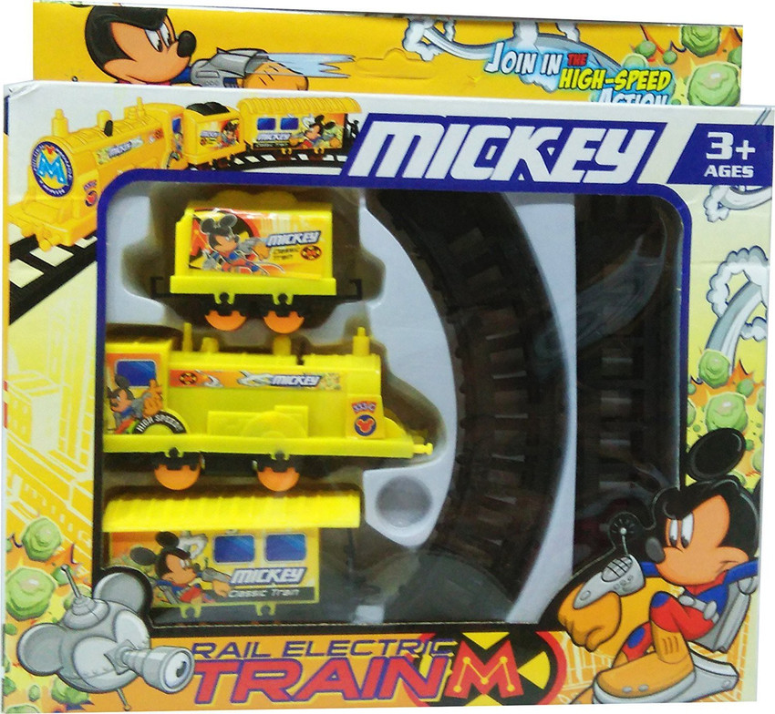 Be you own label Mickey Mouse figure electric toy train for kids