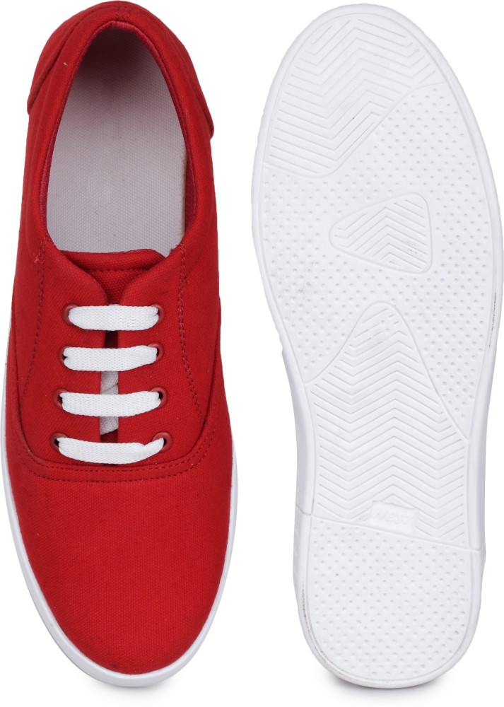 Nike red hot sale canvas shoes