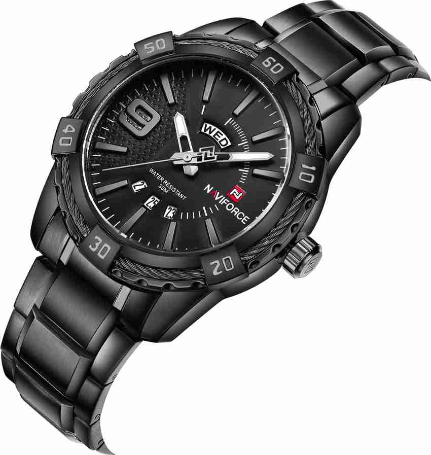 Naviforce black chain watch hotsell