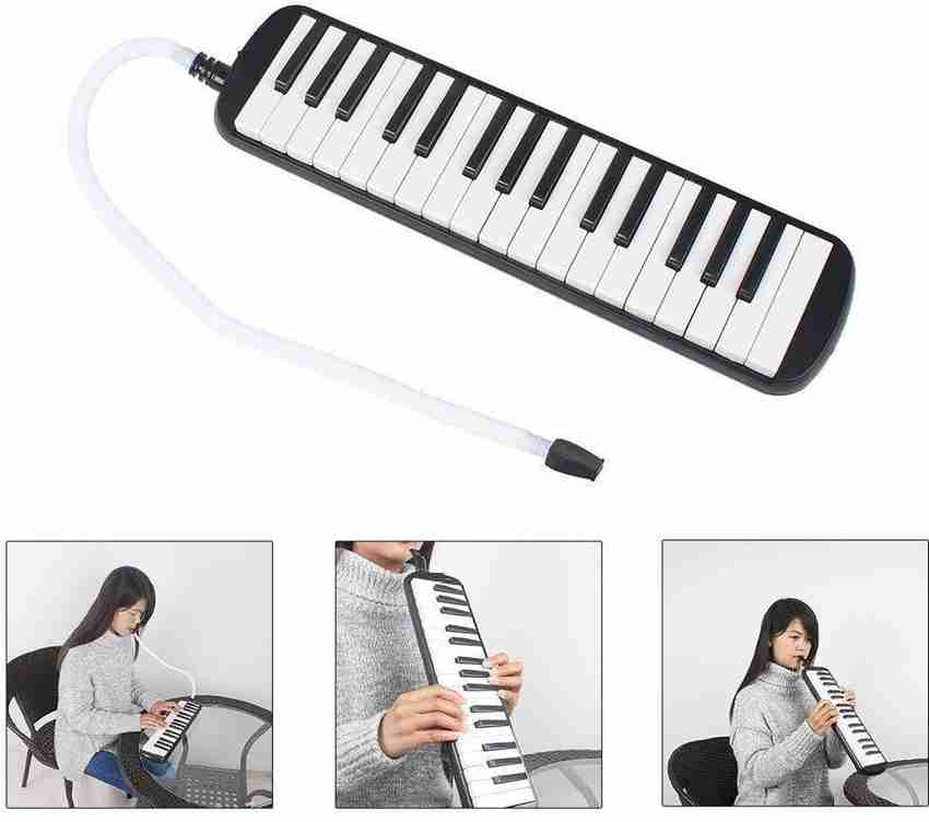 Techtest Melodica 32 Key Musical Instrument With Carry Bag Accessories For Kids Beginner Baby Harmonica Piano And Keyboard Music Lovers Two Mouthpieces Carrying Keys Mouthpiece Beginners Melodica 32 K...