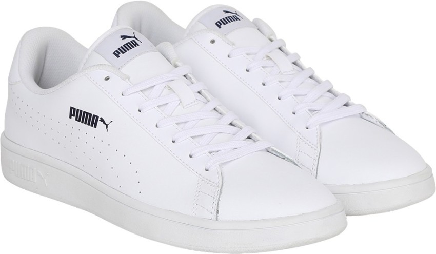 PUMA Smash V2 L Mens Sneakers, Color: White White - JCPenney