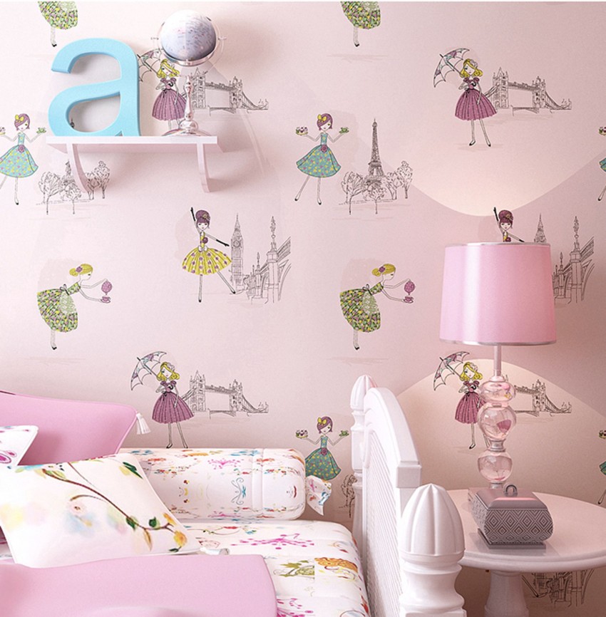 Buy Wallpaper for Girls Pink Wallpaper for Kids Room Wallpaper Online in  India  Etsy