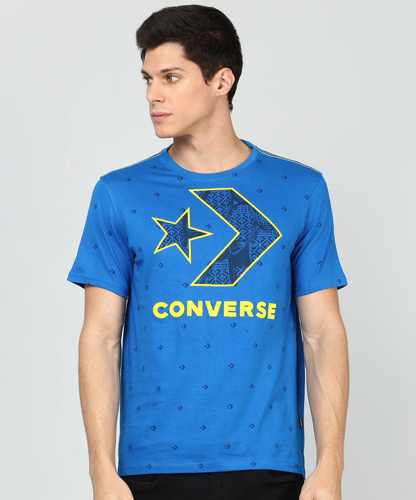Converse Printed Men Round Neck Blue T Shirt Buy Converse