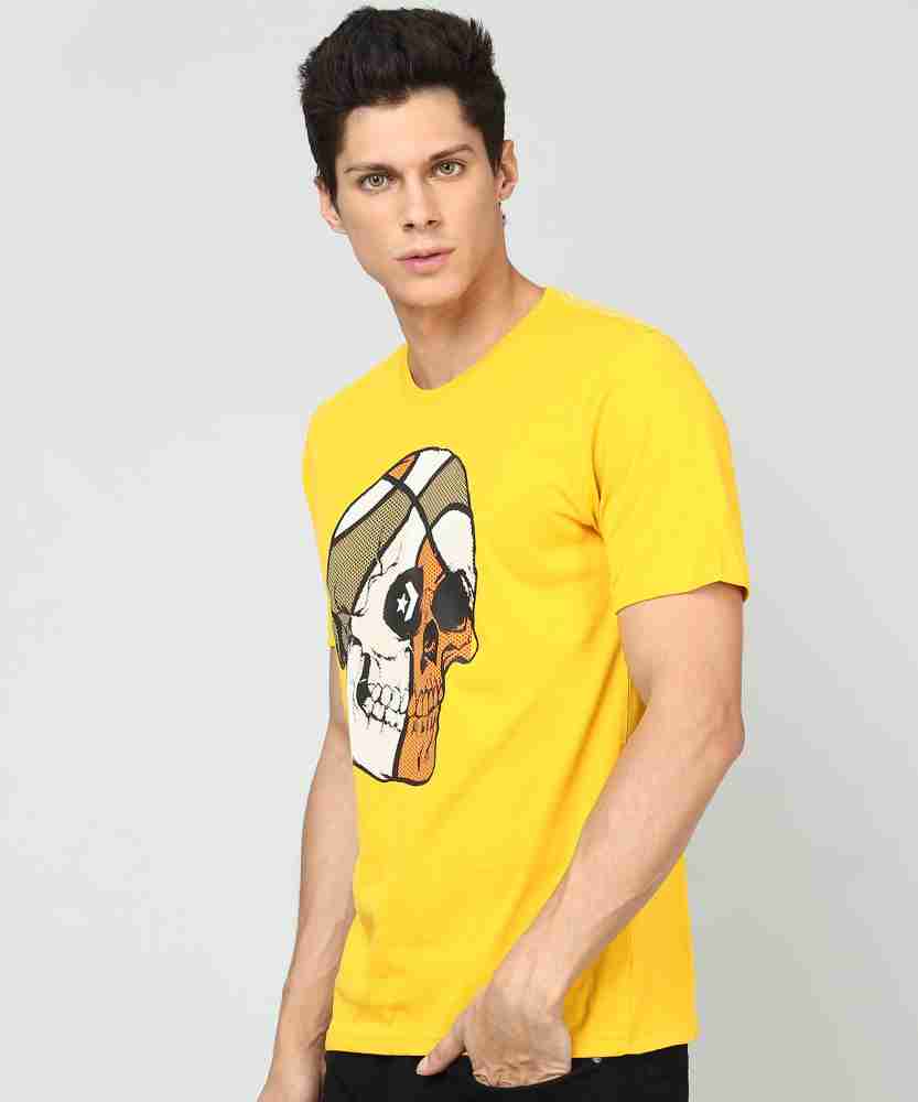 Converse t shirt mens 2025 yellow