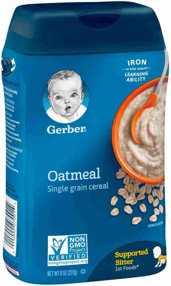 Gerber dha & probiotic oatmeal deals baby cereal