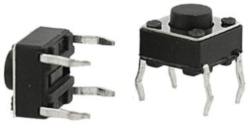Push Button Switch - 12mm - 4 pin - Tactile/Micro Switch buy online at Low  Price in India 