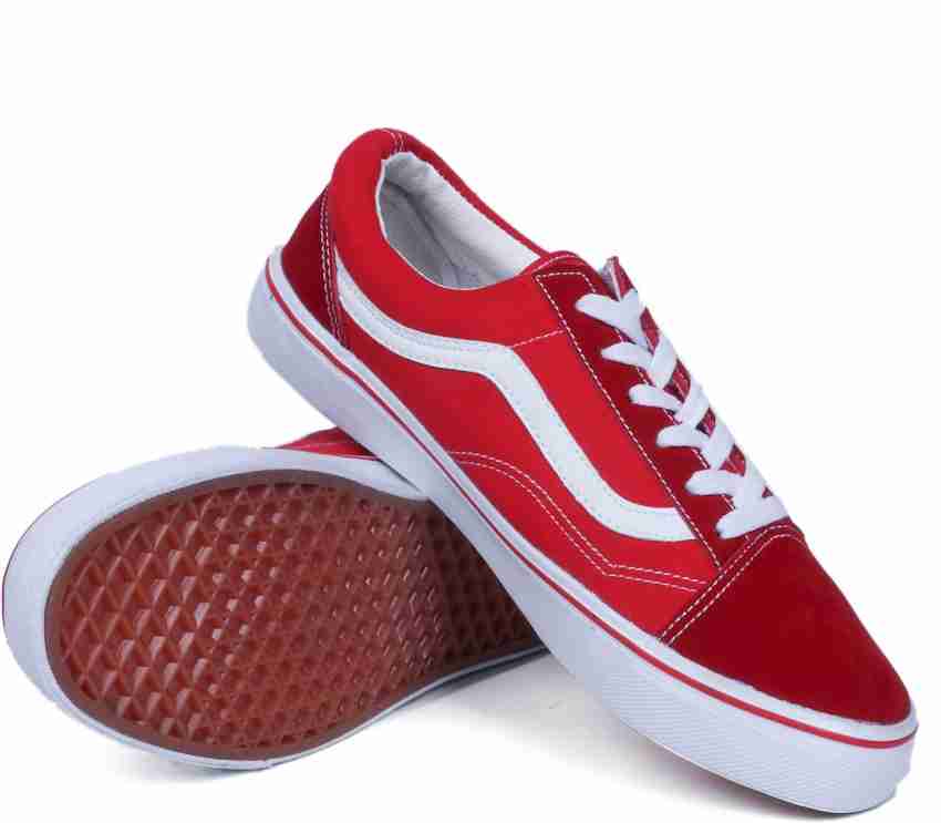 Crimson clearance red vans