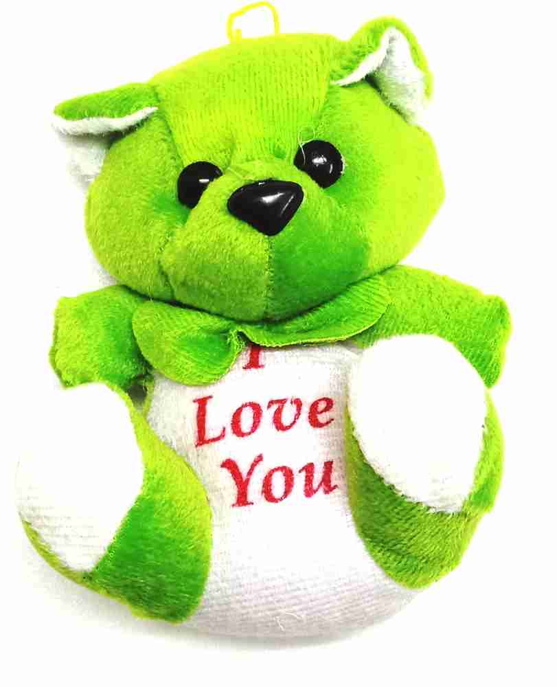 Gift Collection GC Green coloured love Teddy Bear cartoon stuffed soft toy  cum keychain - 12 cm - GC Green coloured love Teddy Bear cartoon stuffed  soft toy cum keychain . Buy