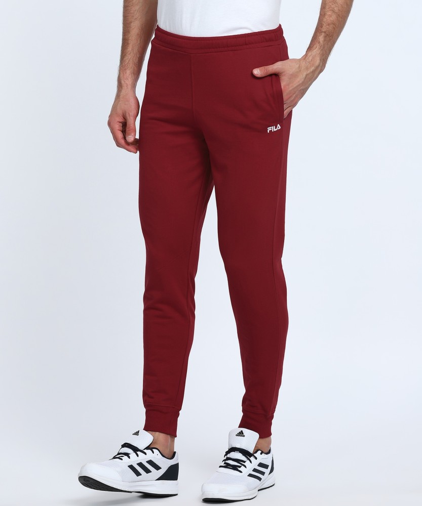 FILA Solid Men Red Track Pants - Buy FILA Solid Men Red Track Pants Online  at Best Prices in India