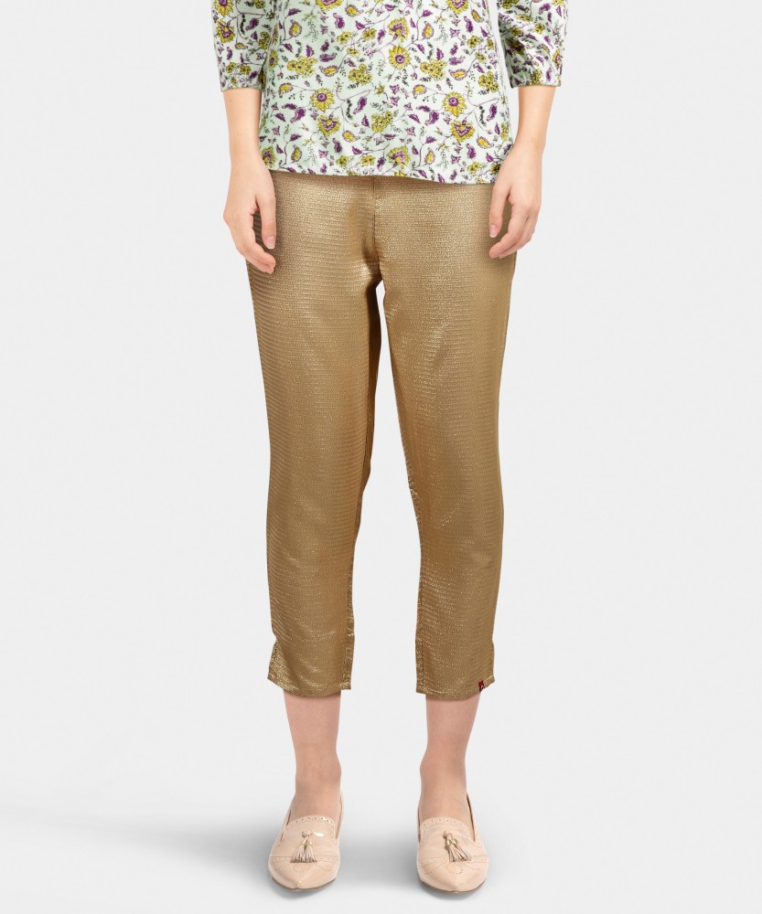 Buy GreenTurquoise Trousers  Pants for Women by BIBA Online  Ajiocom