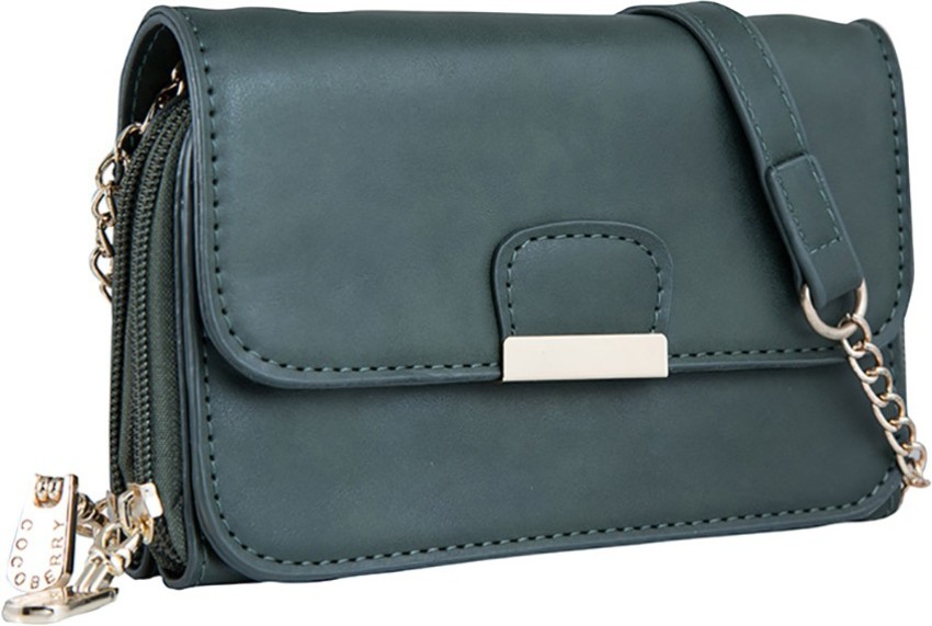 COCO BERRY Green Sling Bag W128 Green Green Price in India Flipkart