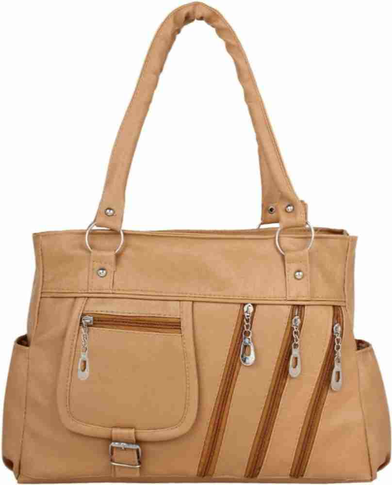 Laidan Fashion Chain Bag Simple Women's Shoulder Bag Handbag,Beige, Size: Small
