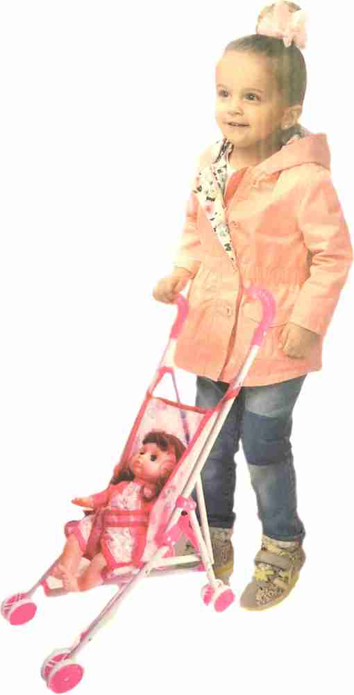 Bestie Toys My First Baby Girl Doll with Stroller Set for Babies