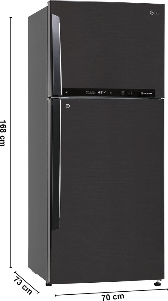 Lg double door store fridge black colour