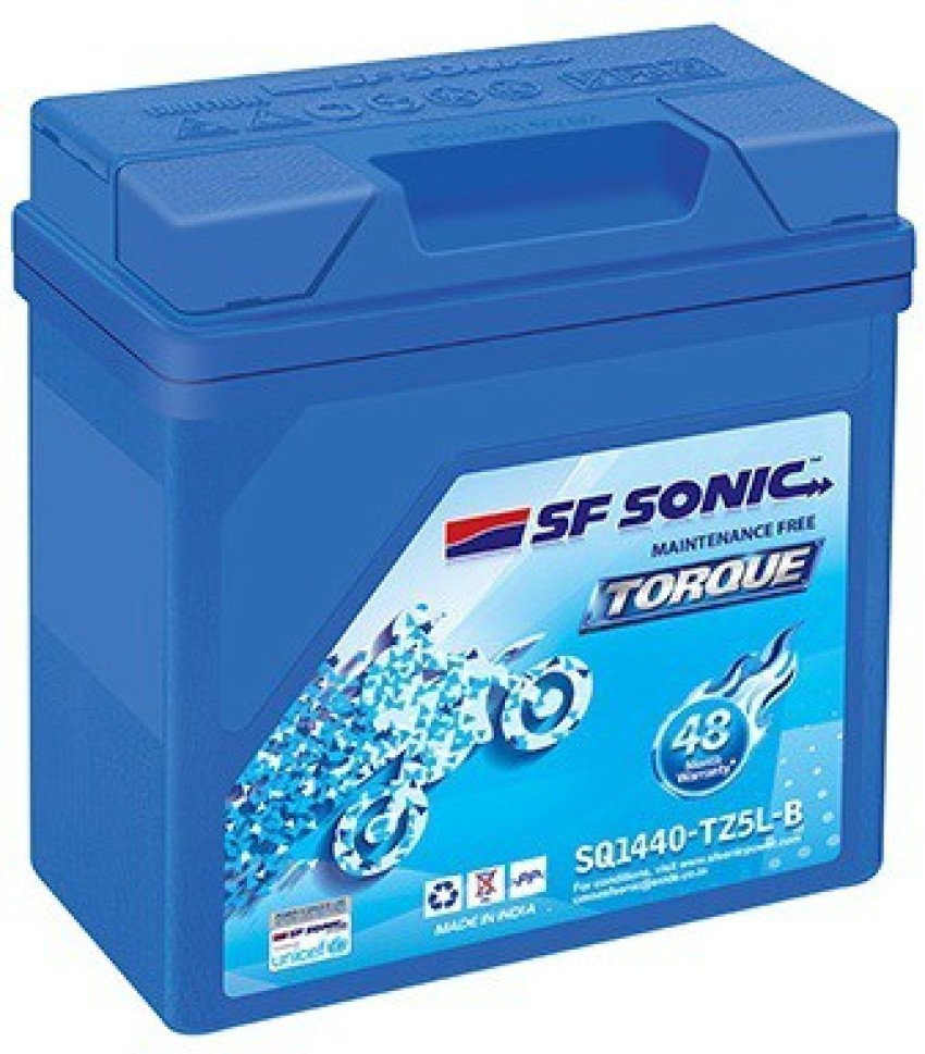 SF SONIC Mobiker SQ1440 TZ5L B SMF Battery 5 Ah Battery for Bike