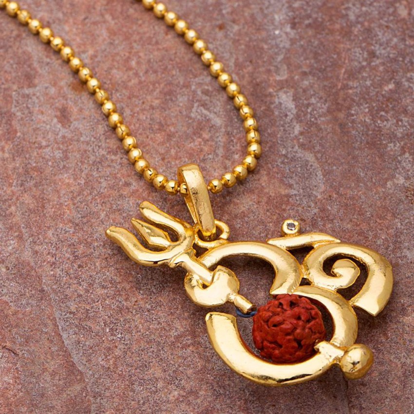 Om pendant with on sale rudraksha