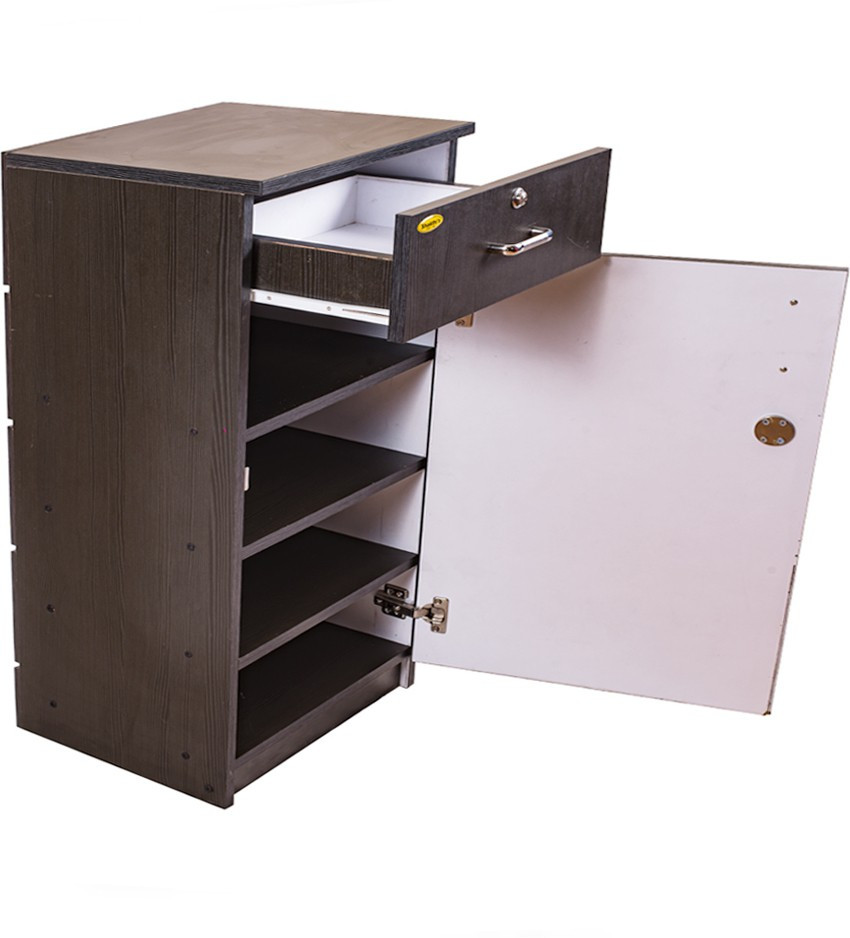Wood Worx Single door shoerack with drawer Engineered Wood Shoe