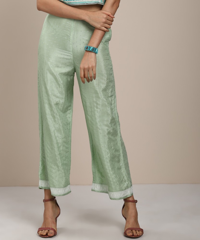 W Bottoms  Buy W Silver Solid Trousers Online  Nykaa Fashion