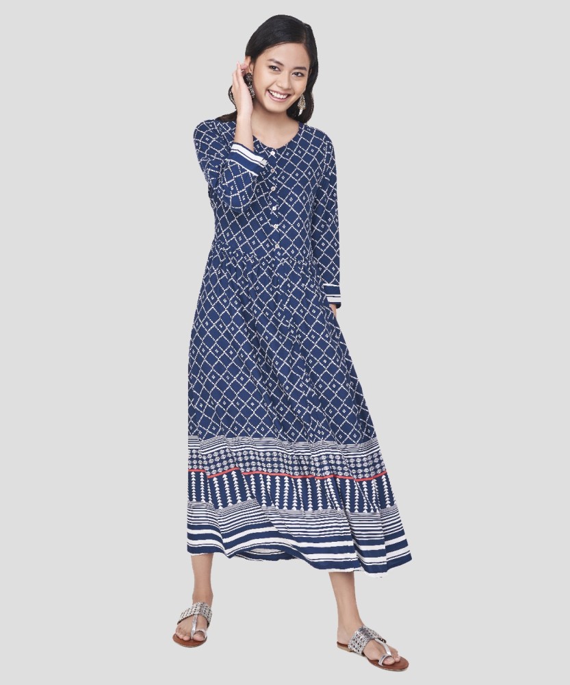 GLOBAL DESI Women Maxi Blue Dress Buy GLOBAL DESI Women Maxi Blue Dress Online at Best Prices in India Flipkart