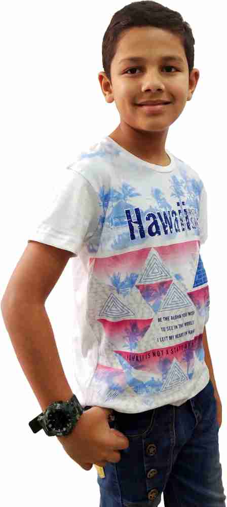 rowdy yankee Boys Graphic Print Cotton Blend T Shirt - Round  Neck