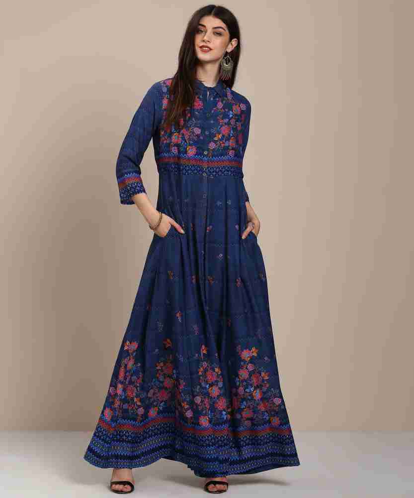 Biba blue anarkali best sale