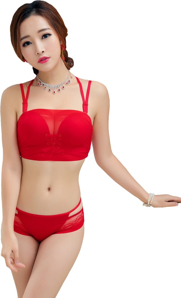 sexy red collection of bra panty set at Rs 299/set