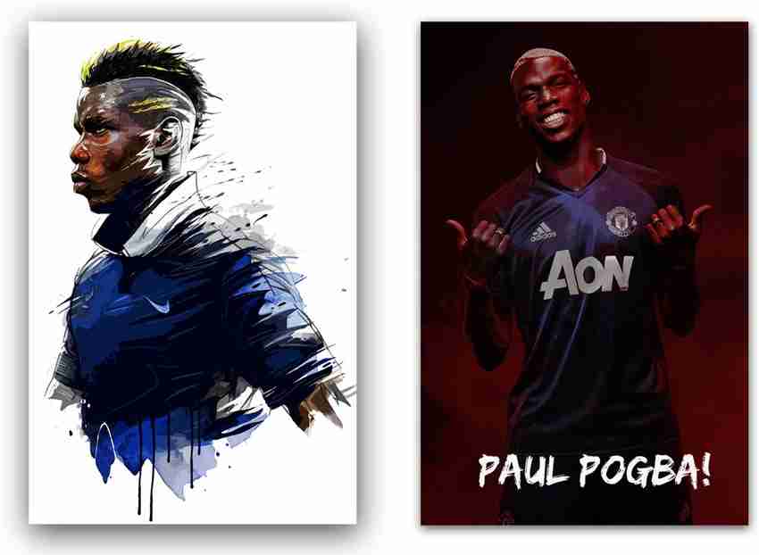 Paul Pogba Pack of 4 Wall Poster Collection For Office Decor Room. 12 x 18 inch Paper Print Sports posters in India Buy art film design movie music nature
