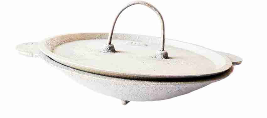 Heat resistant handle Cast Iron Appam Pan/ maker/ appachatty/kadai [ Pre  Seasoned / 8.0 inch / 1.4 KG ]