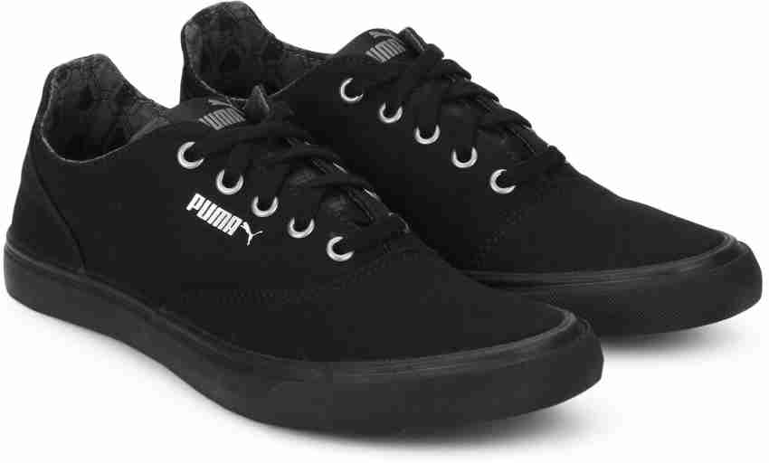 Puma canvas outlet shoes black