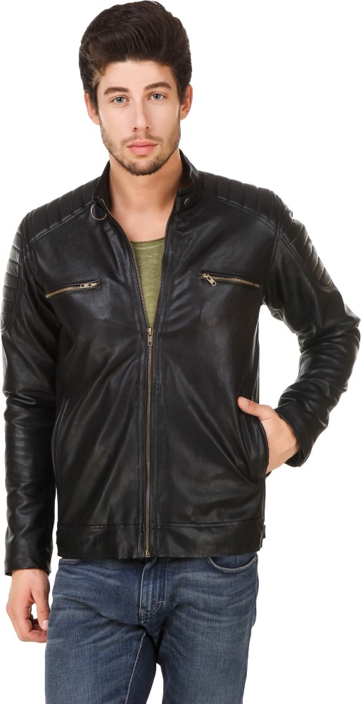 Leinwand Full Sleeve Solid Men Jacket - Buy Black Leinwand Full