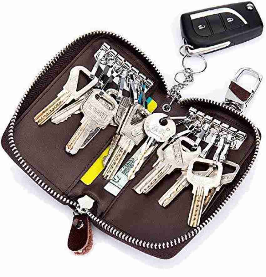DALUCI Genuine Leather Key Holder Case Keychains Pouch Bag Car Wallet Brown Key  Chain Price in India - Buy DALUCI Genuine Leather Key Holder Case Keychains  Pouch Bag Car Wallet Brown Key Chain online at