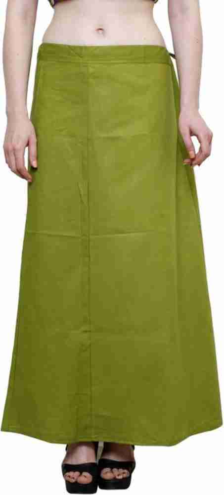 FEMULA Lycra Blend Cotton Saree Shapewear Petticoat for Women and Girls,  Skirts Shapewear Dress for Saree ( Lemon Yellow Colour )