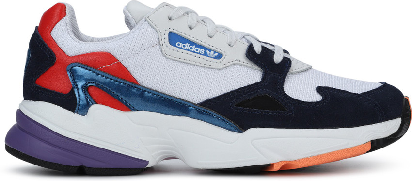 Adidas falcon navy and white sale