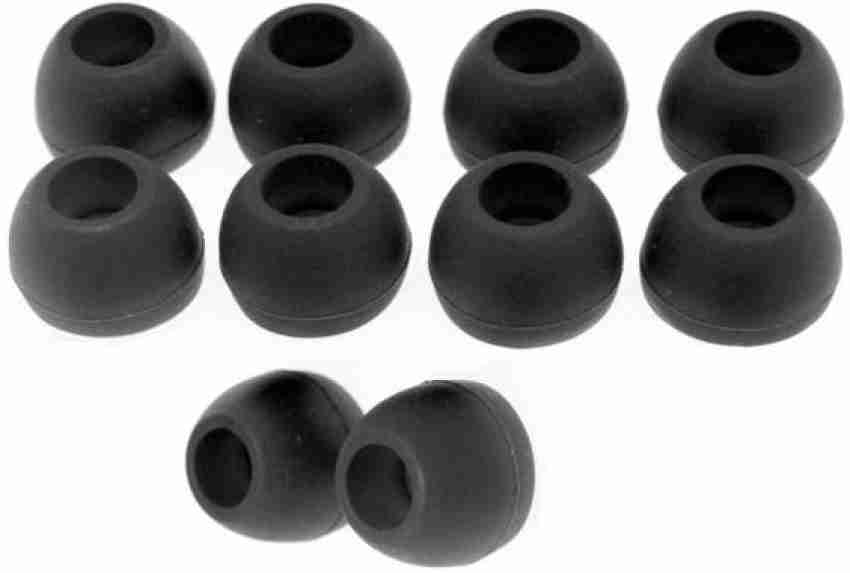 YTM 10 Pcs 5 Pair Black Earbuds Silicone Rubber Earbuds Tips Eartips Earpads Earplugs for Replacement in Earphones and Bluetooth Medium Size. In The Ear Headphone Cushion Price in India Buy