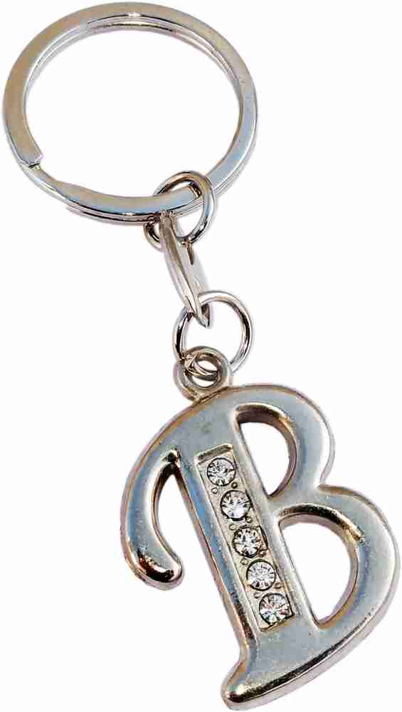 KTB Creations B Alphabet Keychain Metal B Letter B Word Logo Key