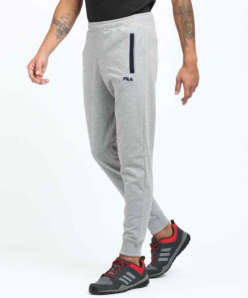 FILA Solid Men Grey Track Pants - Buy FILA Solid Men Grey Track Pants  Online at Best Prices in India