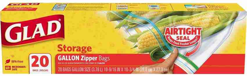 Glad storage gallon zipper outlet bags