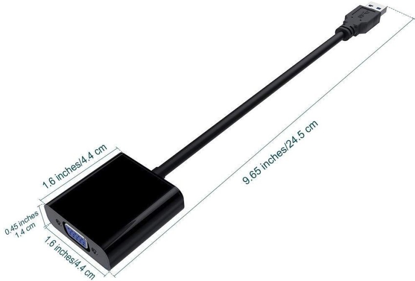 VGA adapter, HD15/M to HDMI-A+3.5 mm+Micro-USB, FHD, black, 0.15 m, Adapter, Kabel & Adapter, VGA, Audio & Video