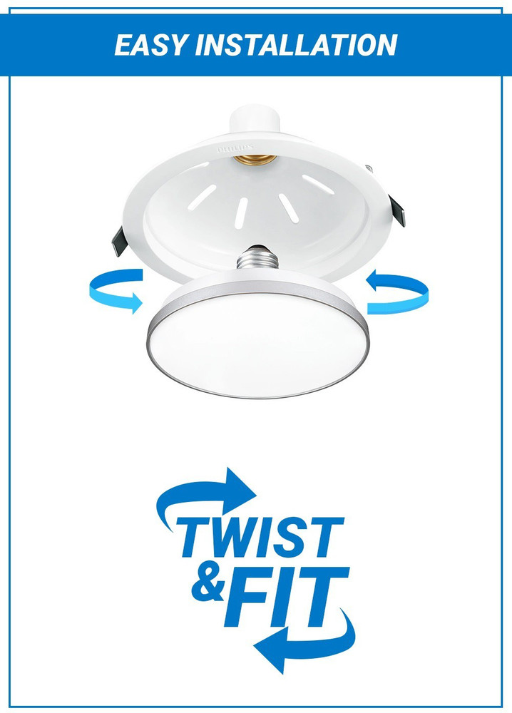 Philips 9w top ceiling secure downlight