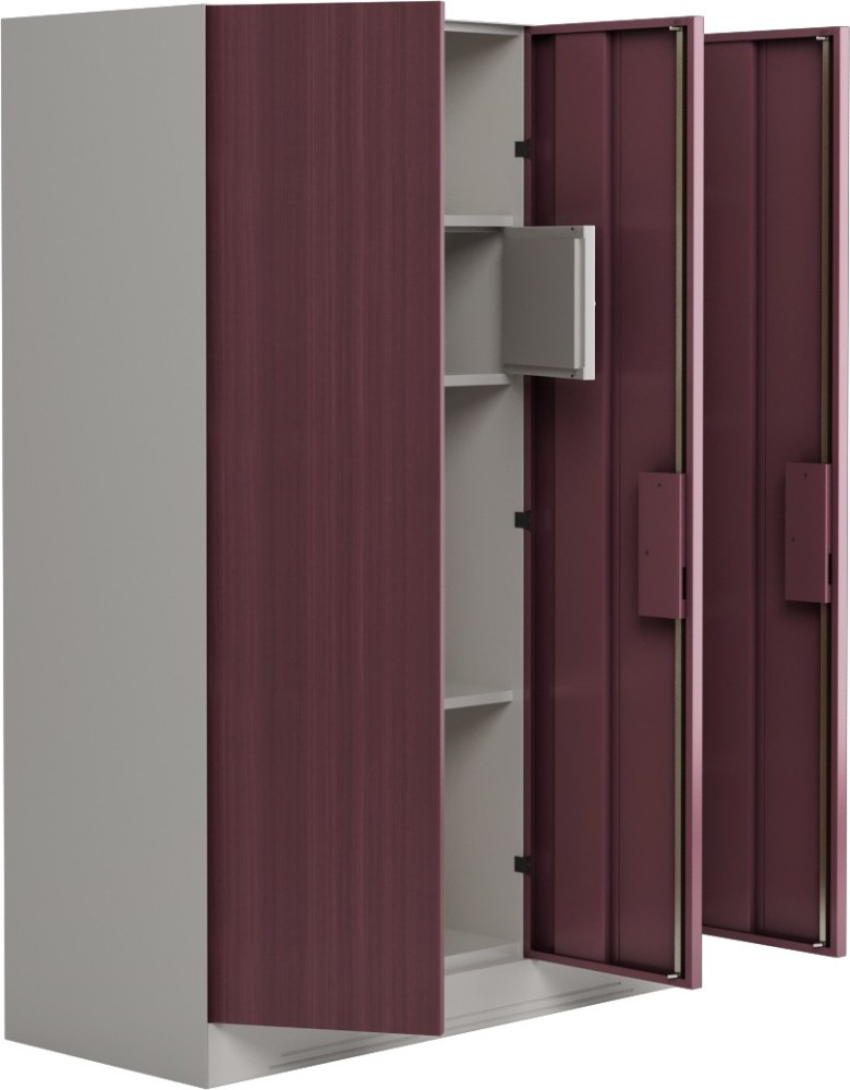 GODREJ INTERIO Slimline Fantasia Dark Wood 2 Door Steel