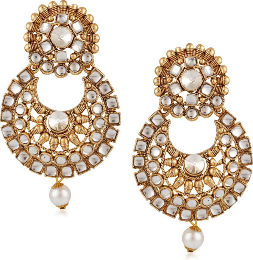 Flipkart.com - Buy brado jewellery Gold Plated Red Minakari Earrings For  Women and Girls Brass Jhumki Earring Online at Best Prices in India