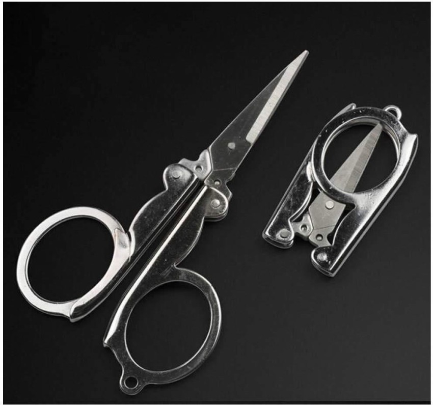 Quinergys ® EDC Folding Scissors Pocket Travel Small Cutter Crafts  Scissors - Paper Scissor