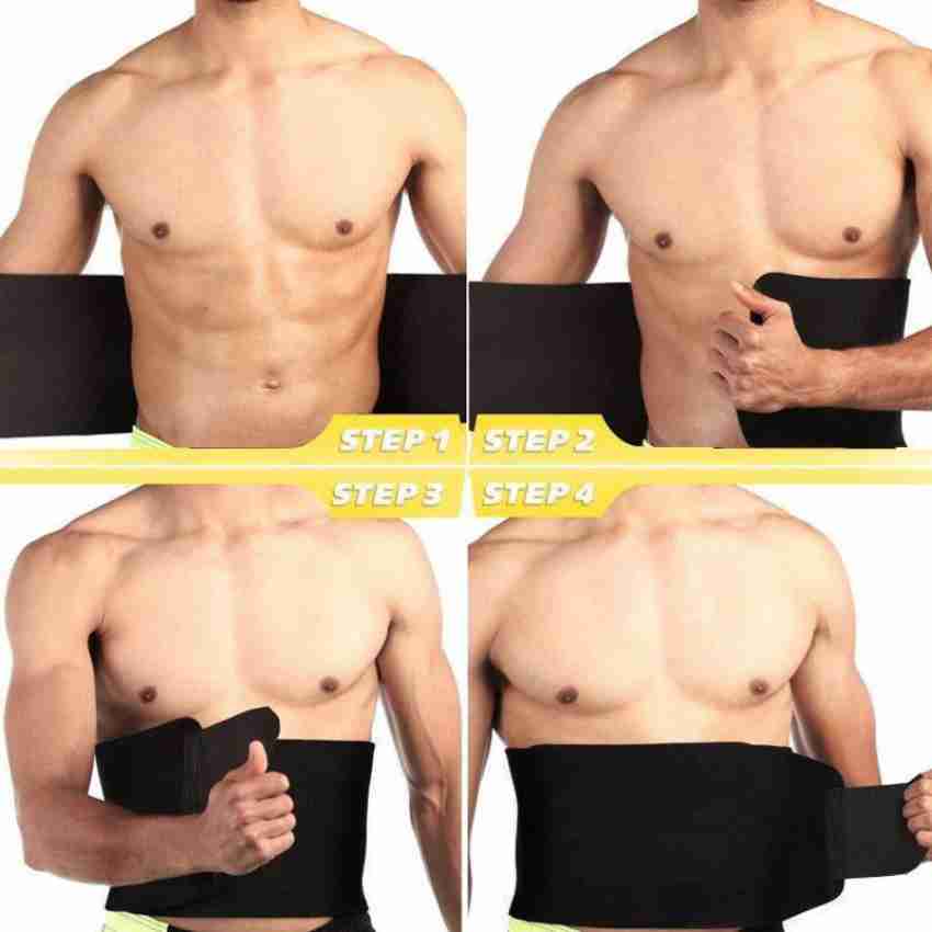 Men Waist Trainer Cincher Shaper Sweat Fat Burn Belt Tummy Control