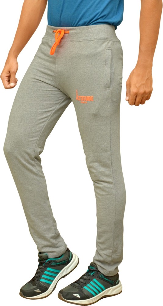 ATTITUDE MEN Solid Men Grey Track Pants - Buy ATTITUDE MEN Solid