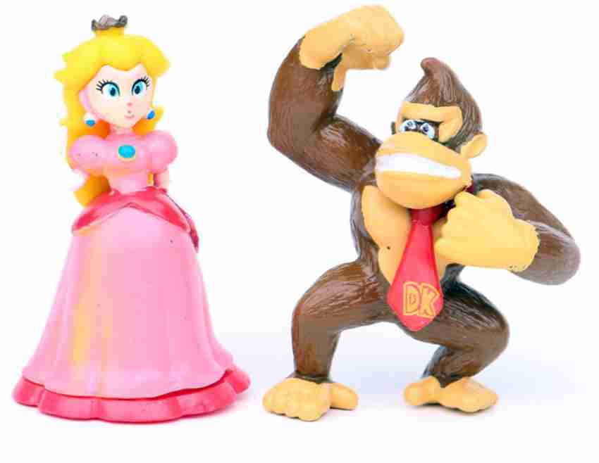 6pc Super Mario Bros Peach Toad Mario Luigi Yoshi Donkey Kong Action Figure  Toys