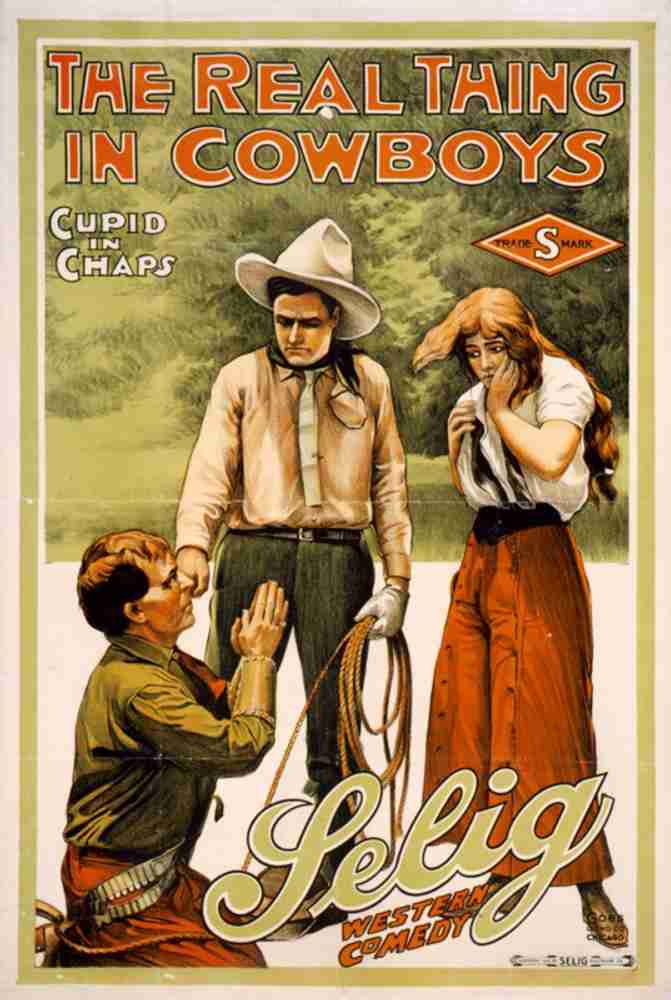 The Real Thing In Cowboys Retro Paper Print Art Paintings